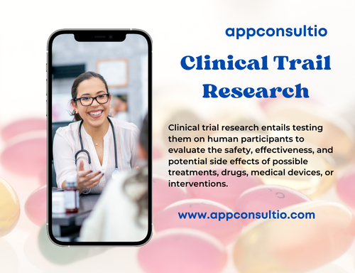 Why is mobile app development crucial in clinical trial research?